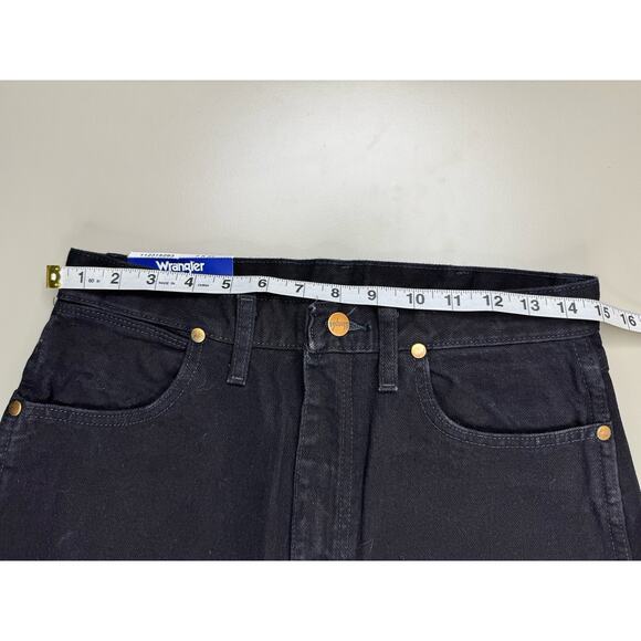 NWT Wrangler Womens Cowboy Cut Jeans 7x34 Black 14MWZ Natural Rise Slim Tapered - Picture 8 of 12
